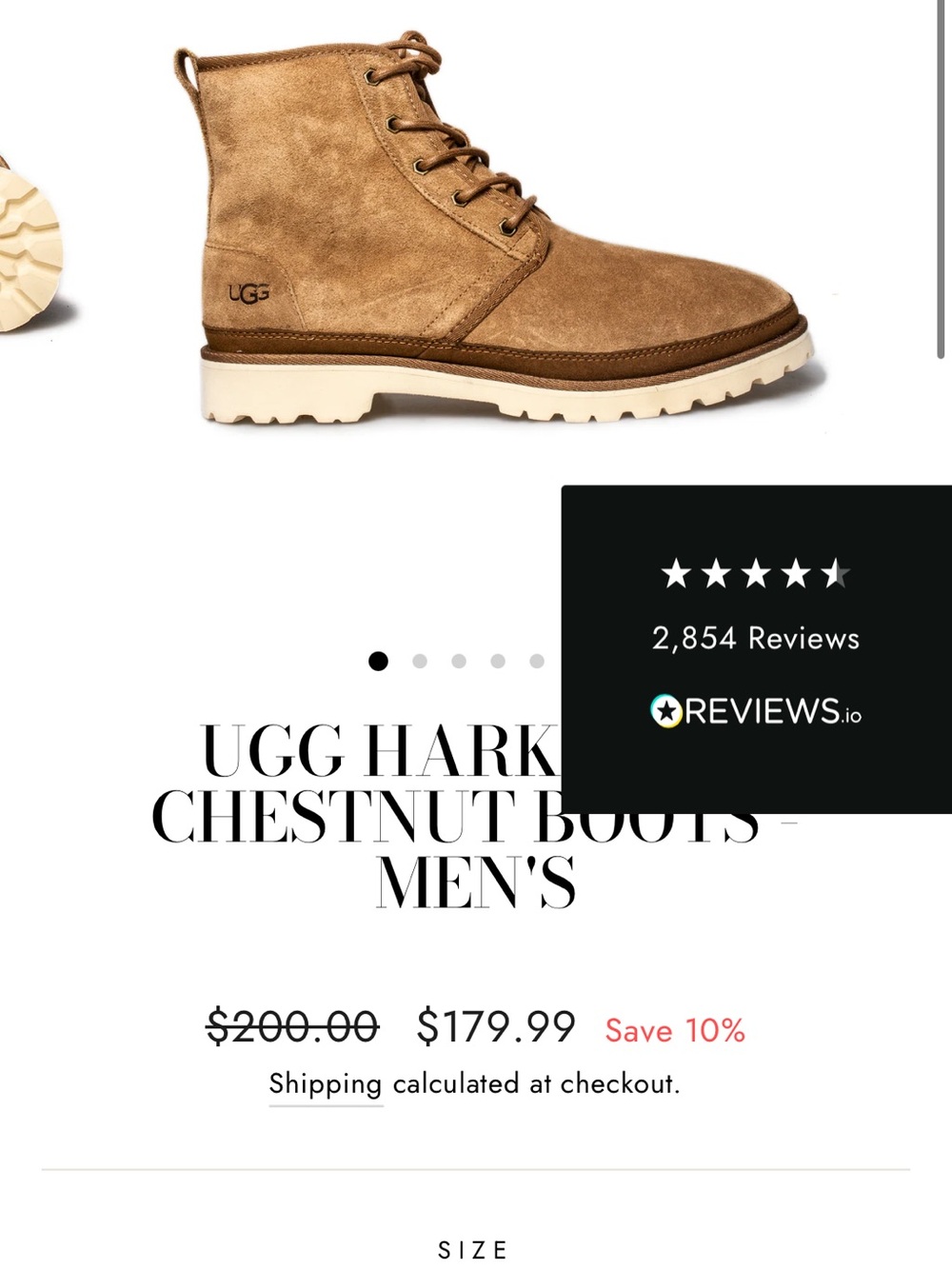 UGG Harkland Men's Chestnut Suede Lace-Up Boot